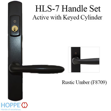 HOPPE HLS7 HANDLESET, VERONA, M151/2167N, KEYED ACTIVE, RUSTIC UMBER - 2746818